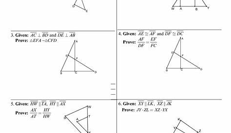 proving triangles congruent worksheets with answers