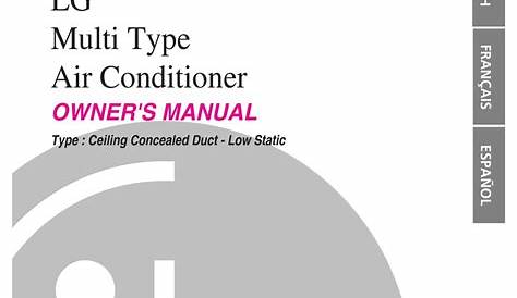 LG MULTI TYPE AIR CONDITIONER OWNER'S MANUAL Pdf Download | ManuaLib