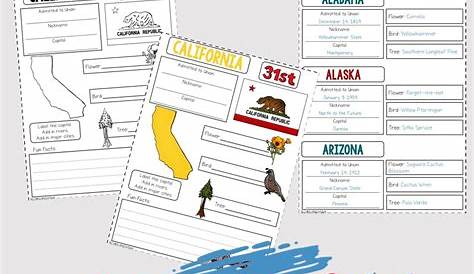 United States Facts Worksheets and Printables | Homeschool | Geography