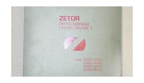 zetor tractor parts manual
