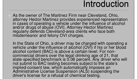Ohio State Penalties for Operating a Vehicle Under the Influence (OVI)