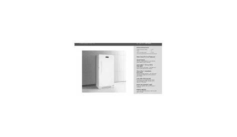 frigidaire freezer manual pdf