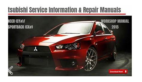 Mitsubishi Lancer 2015 Repair Service mManual: Mitsubishi Lancer 2015