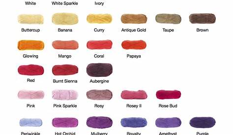 I Love This Cotton Color Chart – A Crafty Concept
