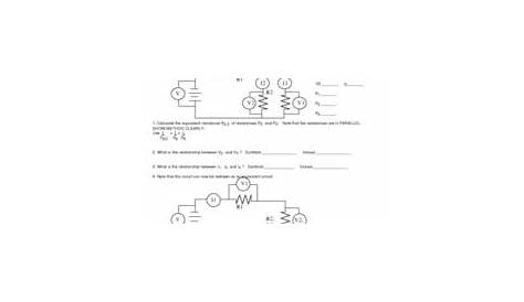 series and parallel circuit diagram worksheet