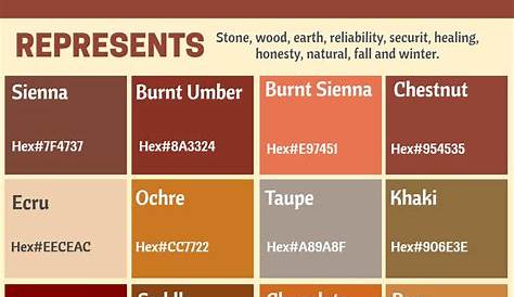 70+ Shades of Brown Color With Hex Codes - [Complete Guide 2020]