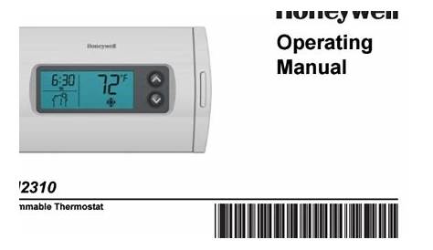 Honeywell RTH2310 Manual - Download Manual PDF Online