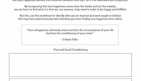happiness worksheets