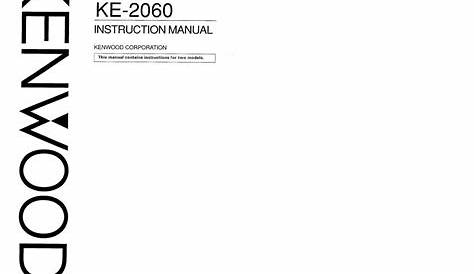 Free Audio Service Manuals - Free download Kenwood KE 894 Owners Manual