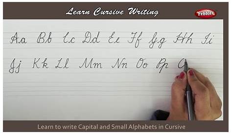 Cursive English Alphabet Capital | AlphabetWorksheetsFree.com