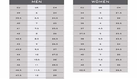 yeezy size chart mens