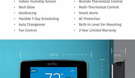 SENSI Emerson Sensi Touch Wi-Fi Thermostat with Touchscreen Color
