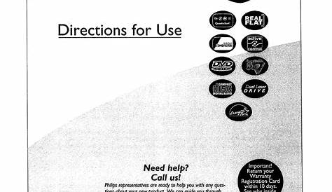 PHILIPS TV DIRECTIONS FOR USE MANUAL Pdf Download | ManualsLib