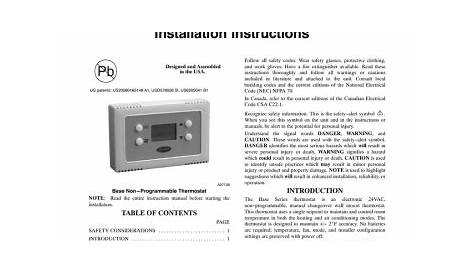 Carrier Non-Programmable Thermostats Instruction manual | Manualzz
