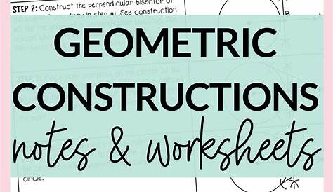 Geometric Constructions Notes and Worksheets - Lindsay Bowden