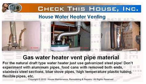 Hot Water Heater Venting, How To Vent a Gas Water Heater - YouTube