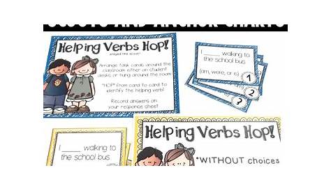 main and helping verbs anchor chart