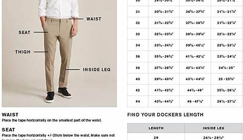 womens dockers size chart