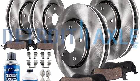 Front Disc Rotor & Ceramic Brake Pads for 2013-2017 Honda Accord