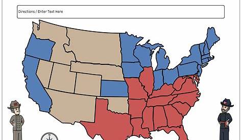 42 civil war map worksheet - Worksheet Live