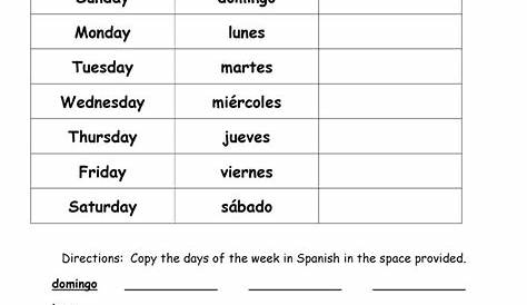 spanish worksheets for beginners with answers