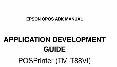 EPSON TM-T88VI SERIES DEVELOPMENT MANUAL Pdf Download | ManualsLib