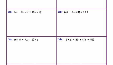 Order Of Operations Worksheets With Answer Key - Printable Order Of