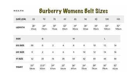 burberry size chart mens