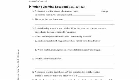 111 Describing Chemical Reactions Worksheet Answers - Kindergarten