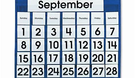Monthly Calendar Pocket Chart monthly calendar pocket chart. may create