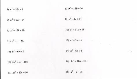 Factoring Trinomials Worksheet Answers Easy Factoring Trinomials