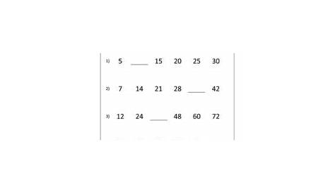 math patterns worksheet printable