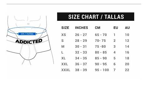 Underwear Size Chart Men's