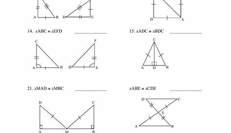 triangle congruence worksheets 2 answer key