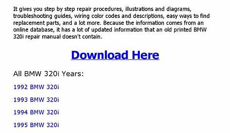 1992 bmw 320i repair manual online by Nathaniel - Issuu