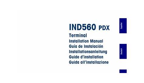IND560 PDX - Mettler Toledo | Manualzz