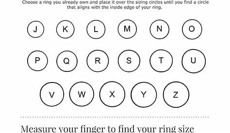 Eloquent Ring Size Guide Printable | Brad Website