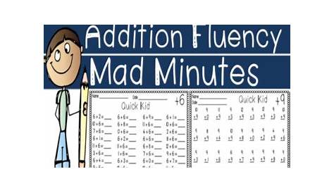 Mad Minutes Addition Fluency by Bobbi Bates | Teachers Pay Teachers