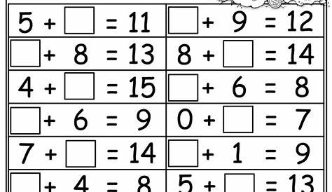 16 Best Images of Missing Addend And Subtrahend Worksheets - Addition with Missing Addends