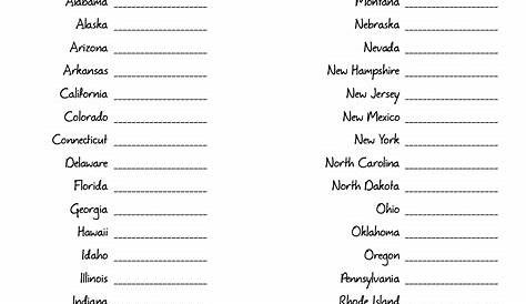 states worksheets