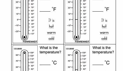 What's the Temperature Worksheet - Have Fun Teaching