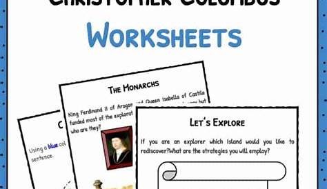 Christopher Columbus Worksheets, Facts & Information For Kids