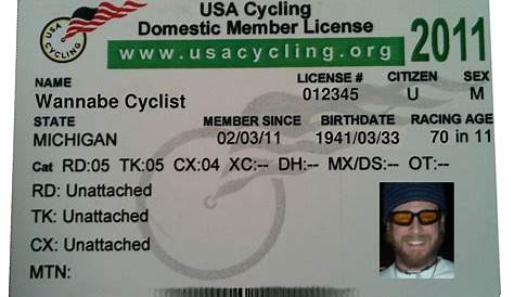 Wannabe Cyclist Blog: U.S.A. Cycling Bicycle Racing License - And