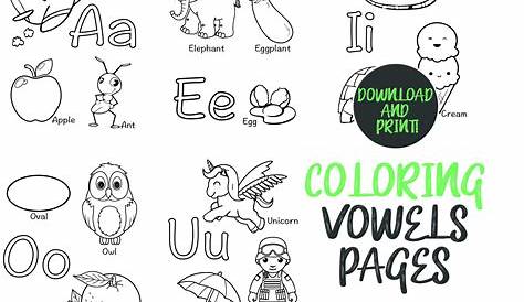 vowel coloring sheets