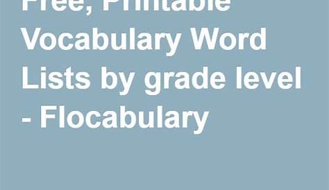 flocabulary 6th grade vocabulary list
