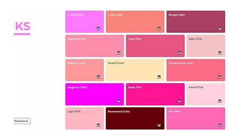 shades of pink hair dye chart