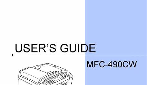 brother mfc-490cw manual