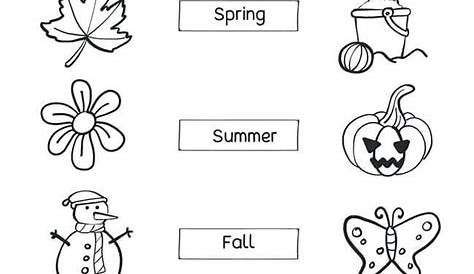 seasons worksheets kindergarten