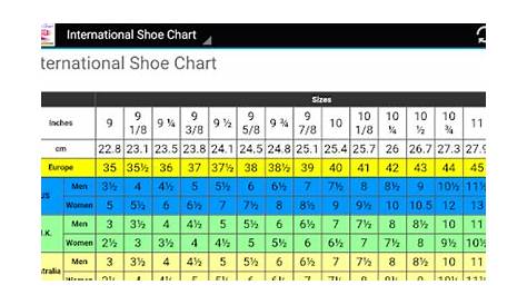 shoe size chart youth to womens