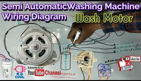 Semi automatic washing Machine wash Motor Wiring Diagram with Buzzer